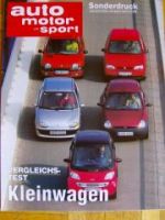 AMS 21/1998 Seat Arosa gegen Twingo smart Ka Seicento mit 60PS