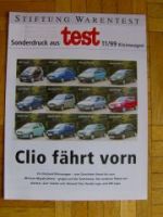 test Stiftung Wartentest 11/1999 Kleinwagen Renault Clio