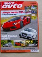 sport auto 6/2011 Lamborghini Aventador LP 700-4, Audi RS3 Sport