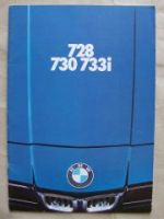 BMW 728 730 733i E23 Prospekt März 1978 Rarität