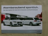 Audi A4 Limousine Avant Sportpaket Prospekt Januar 2011