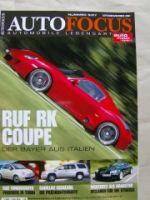 Auto Focus 5 /2007 Ruf RK coupè, Fiat 500, Cadillac Escalade