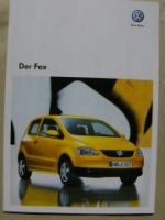 VW Fox 5Z1 +Zubehör Dezember 2011 Letzter Prospekt NEU