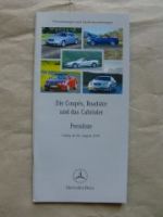 Mercedes Benz Preisliste Coupès,Roadster,Cabriolet W208,R170,BR2