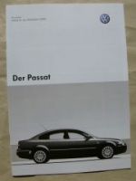 VW Passat +Comfortline Trendline Highline W8 Juni 2003 NEU