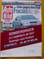 Auto Bild 42+43/1998 Opel Astra B im Vergleich mit..