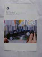 BMW Miniaturen 1/98 F1, E36, 2000, E24, E36, E31,E34,E46,M1 E26