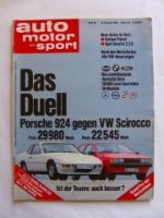 ams 16/1981 Porsche 924 vs. VW Scirocco, Datsun Patrol, Opel Sen
