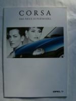 Opel Corsa B Eco Swing+Joy Prospekt März 1993 +Preisliste