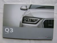 Audi Q3 Prospekt September 2011 NEU