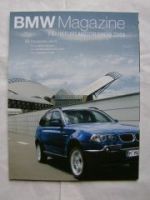 BMW Magazin 3/2003 X4 E83, 6er Coupè E63,Art Cars:M1 E26,E9