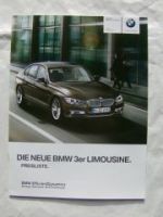 BMW 3er Limousine F30 328i 335i, 320d +Edition Oktober 2011 NEU