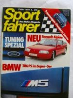 Sportfahrer 3/1985 BMW M5 E28,Tuning Spezial Ford,Renault Alpine