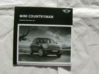 BMW Mini Countryman R58 Preisliste November 2011 +Cooper