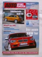auto sport fenster 11/2011 BMW 1er F20, Q3,Evoque,BMW E21,VW Gol
