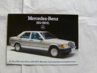 Mercedes Benz 190/190E W201 Prospekt Oktober 1982 Rarität