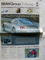 BMW Group Zeitung 10/2005 Concept Z4 Coupè,F 800S,Steyr Dieselmo