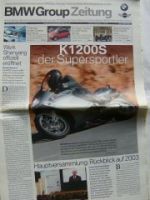 BMW Group Zeitung 6/2004 K1200S, Rolls-Royce,Mini Cabriolet R52