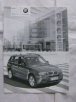 BMW Preisliste X3 E83 2.5i 3.0i 2.0d 3.0d September 2004 NEU