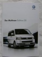 VW T5 Multivan Edition 25 Sonderprospekt Februar 2012 NEU