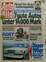 Auto Bild 10/1986 Mercedes Benz 190 W201,Ascona CD,Audi 80 GTE