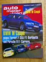 AMS 17+18/1998 BMW M Coupe E36/8 gegenF355 F1 Berlinetta 911 Car