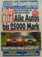 Auto Bild 8/1987 Escort Turbo vs. Golf II GTI 16V,Justy 1000 4WD