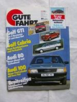 Gute Fahrt 4/1987 Audi 80,Audi 100, Golf GTI, Alken,Devin Käfer
