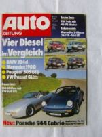 Auto Zeitung 22/1985 BMW 324d E30 vs. 190D vs. 505 GTD vs. Passa