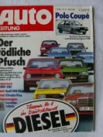 Auto Zeitung 3/1982 Mini Metro, BMW 318i E21 Baur TC Dauertest