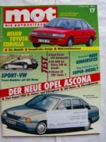 mot 17/1987 Corolla,Ascona,Treser 16V Roadster,Fiesta 1.1,CX 25