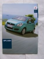 Suzuki Splash Prospekt +Preisliste Januar 2012 NEU
