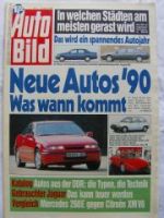 Auto Bild 2/1990 260E W124 vs. XM V6,Y10 Seletronic,Jaguar XJ6/X