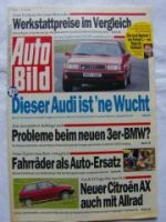 Auto Bild 30/1991 Audi S4 C4,AX,Opel Rekord E,Sunny Traveller