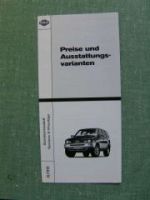 Nissan Terrano 2 Presitge Preisliste 6/1999