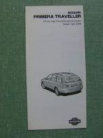 Nissan Primera Traveller 7/1998 Preisliste