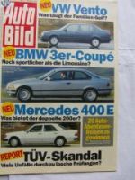Auto Bild 4/1992 3er Coupè E36, Vento,400E W124