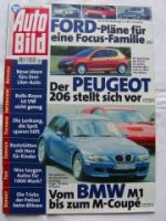 Auto Bild 24/1998 Peugeot 306,BMW M Coupè,M1 E26,M5 E28,M3 E30