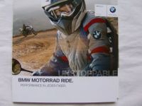 BMW Motorrad Ride 2012 Prospekt NEU