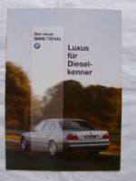BMW 725tds E38 Propekt März 1996 NEU