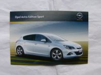 Opel Astra Edition Sport August 2011