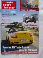 Auto Sport Fenster 9/2007 Porsche 911 Turbo Cabrio (997),Suzuki