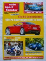 Auto Sport Fenster 11/2006 Alfa 8C Competizione,Mini Cooper R56,