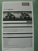 Smart 1st edition 2002 Preisliste