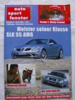 auto sport fenster 4/2004 SLK55 AMG R171,Audi A6,Voyager,