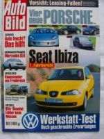 Auto Bild 50/2001 SLK R170,Seat Ibiza, Carrera GT,Berlingo,Kango