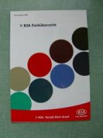 Kia Farbübersicht August 1998 NEU