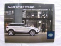 Range Rover Evoque Prospekt August 2012 NEU