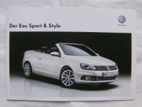 VW Eos Sport & Style Prospekt Mai 2012 NEU