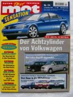 mot 24/1996 V-Klasse vs. VW T4,Fiat Marea vs. Primera vs. Mondeo